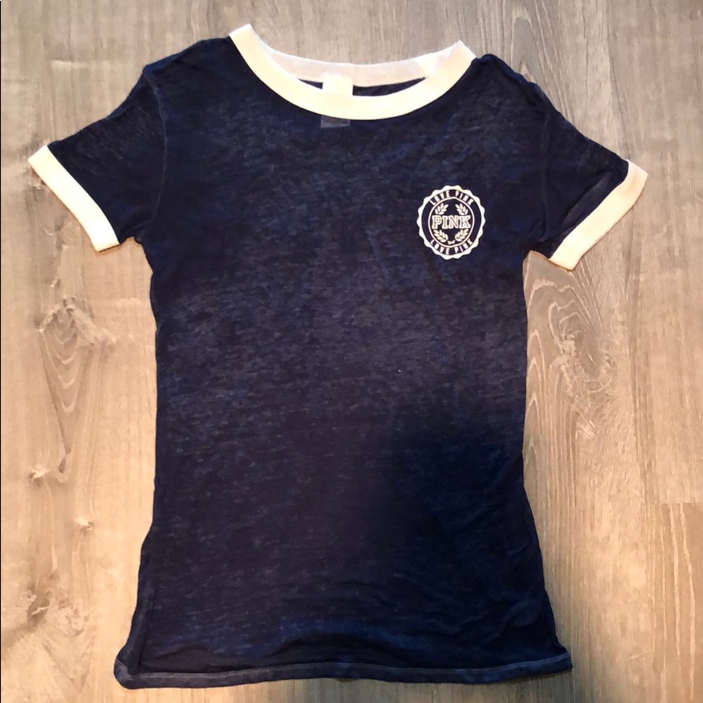 PINK Short Sleeve (Navy Blue)